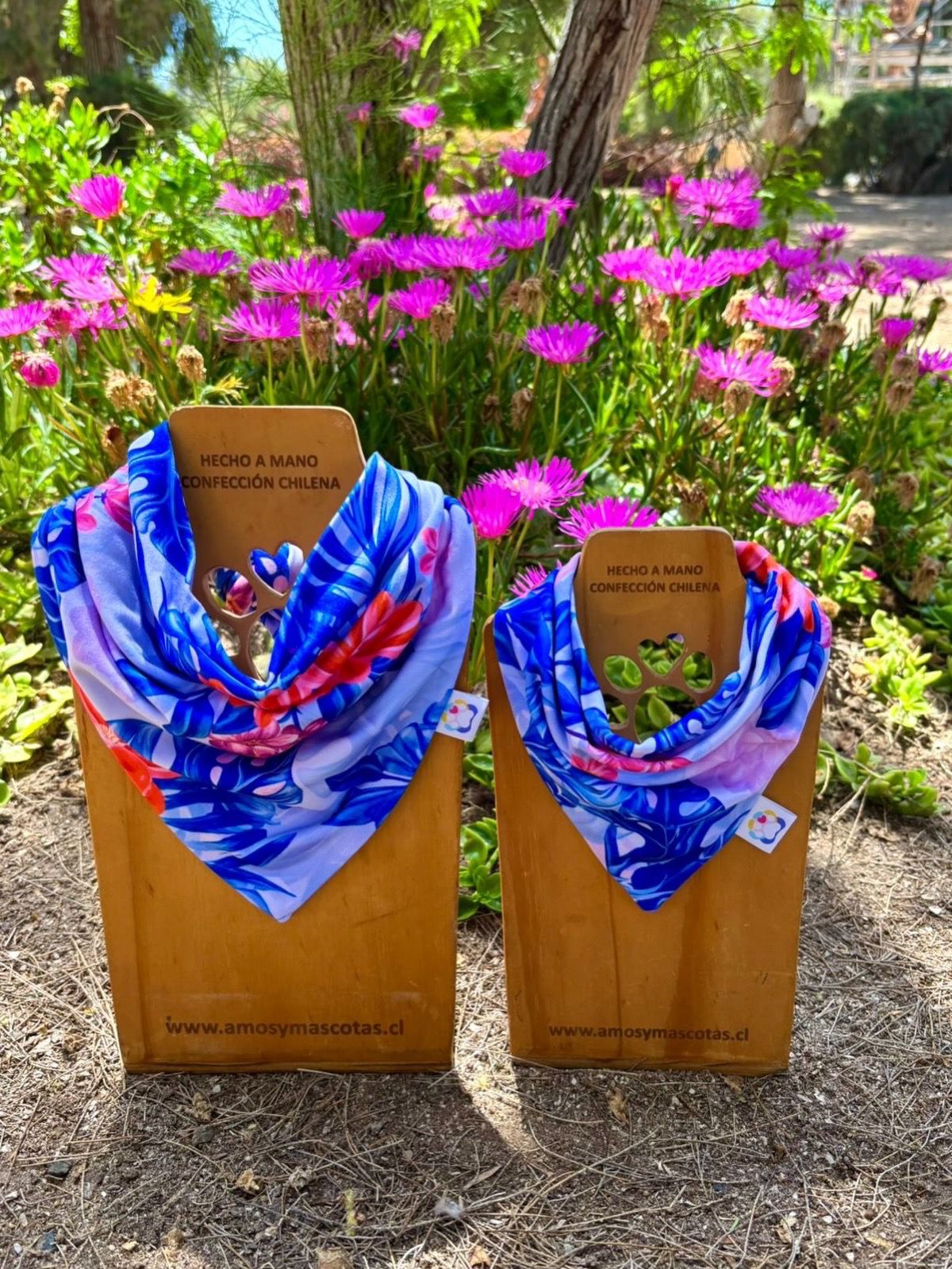 Pañoleta hawaiana azul