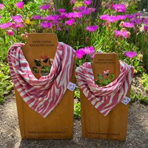 Pañoleta cebra rosada